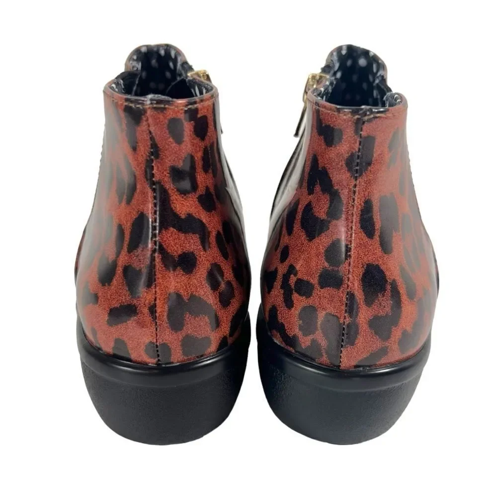 Alegria Leopard Climatease Ankle Rain Boot
